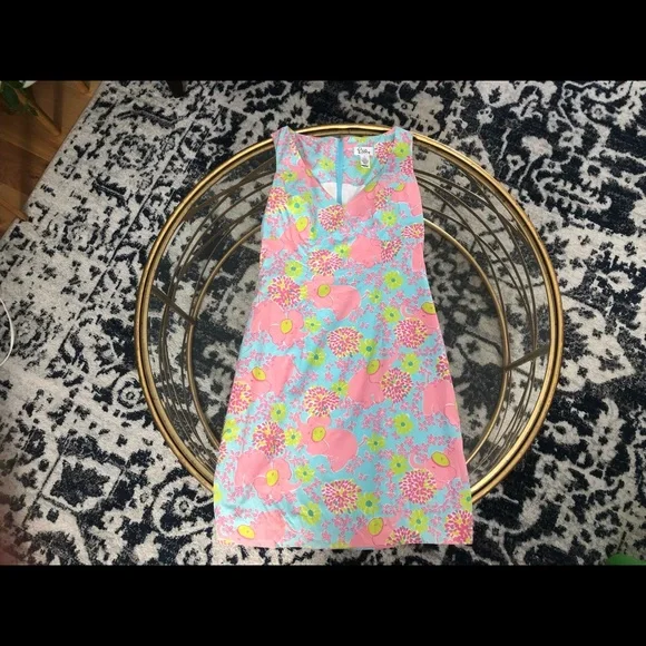 open lace back dress LILLY PULITZER Short Dress Pink and Orange Size 2  Style Exchange Boutique  PGH